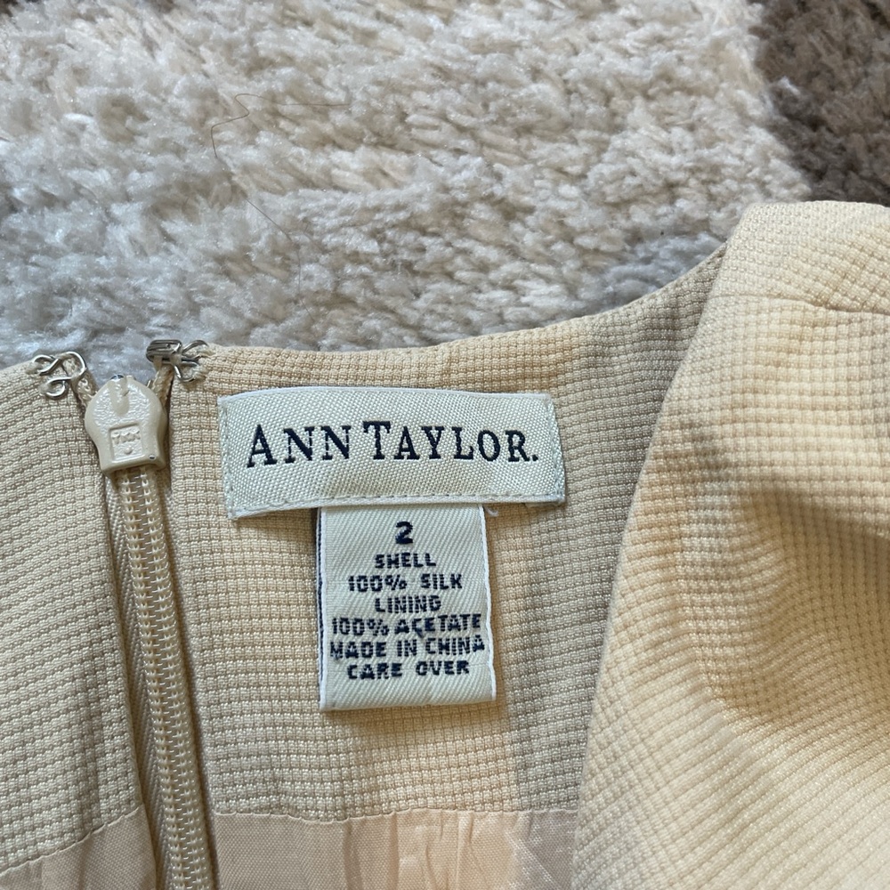 VTG ⏰ ANN TAYLOR pastel yellow a line mini dress - Picture 3 of 8